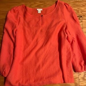 Jcrew Silk Blouse with balloon sleeves, size 8